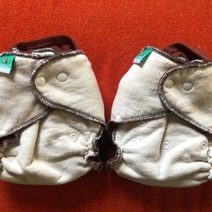 2 Fitted Diapers Fleece & Hemp NWOT